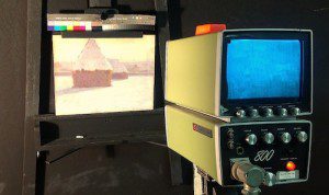 Infrared Reflectometer utilized for inspecting artwork