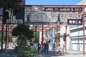 Exhibition Entrance to Art in the Streets at The Museum of Contemporary Art in LA