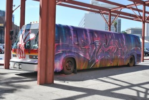 Vandalized public transportation