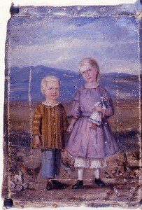 CCA Christiansen painting of Pioneer Children