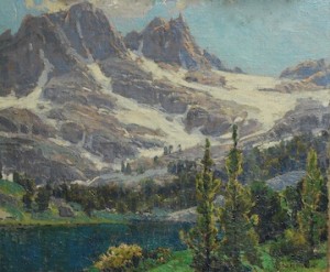 Sierra Lake Scene by Edgar Payne, After Conservation