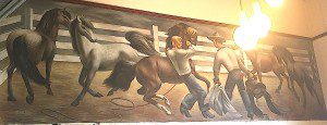 WPA mural in Lamesa, TX by Fletcher Martin