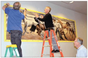Installing an historic mural