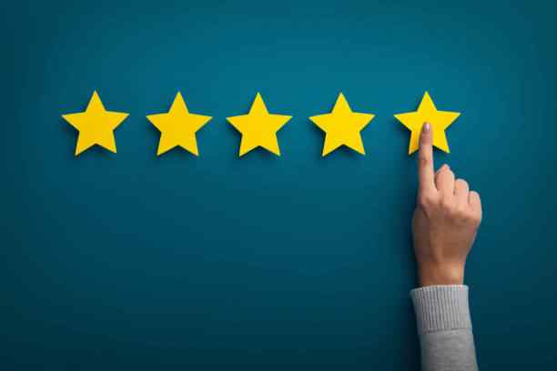 a row of 5 yellow stars