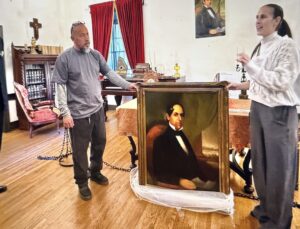 water-damaged oil painting restoration