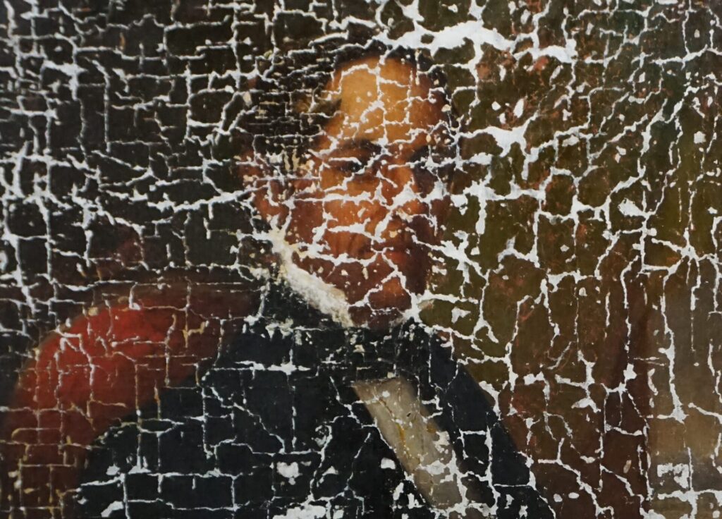 After all the repainting and thick wax fillers and layers were removed.