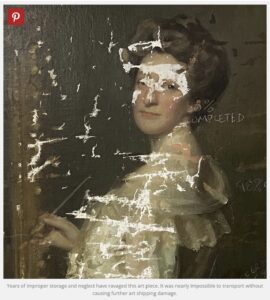 Art restoration Los Angeles County — mold damaged paintings, ancestral portraits, and family heirlooms — Fine Art Conservation Laboratories, Scott M. Haskins